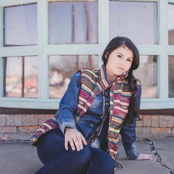 STS Ranchwear women’s Sealy Serape Vest sz M - Picture 6 of 6